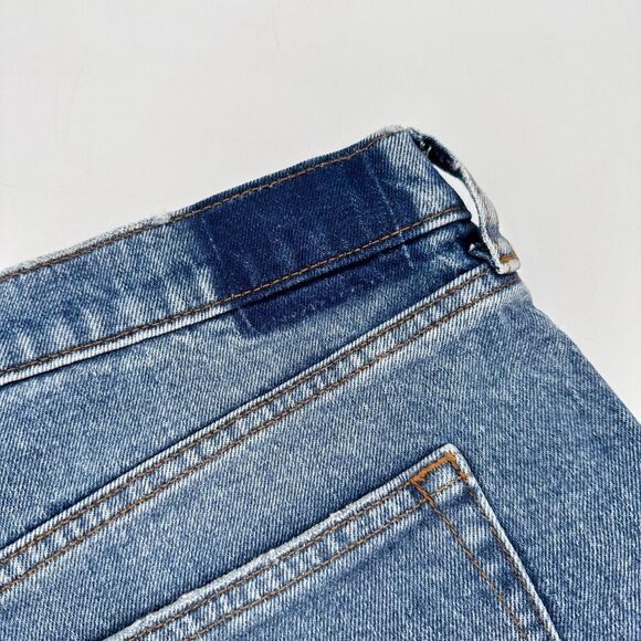 Abercrombie & Fitch Hi Rise Mom Denim Cut offs Shorts Womens Size 18 PRIDE Heart - Picture 6 of 8